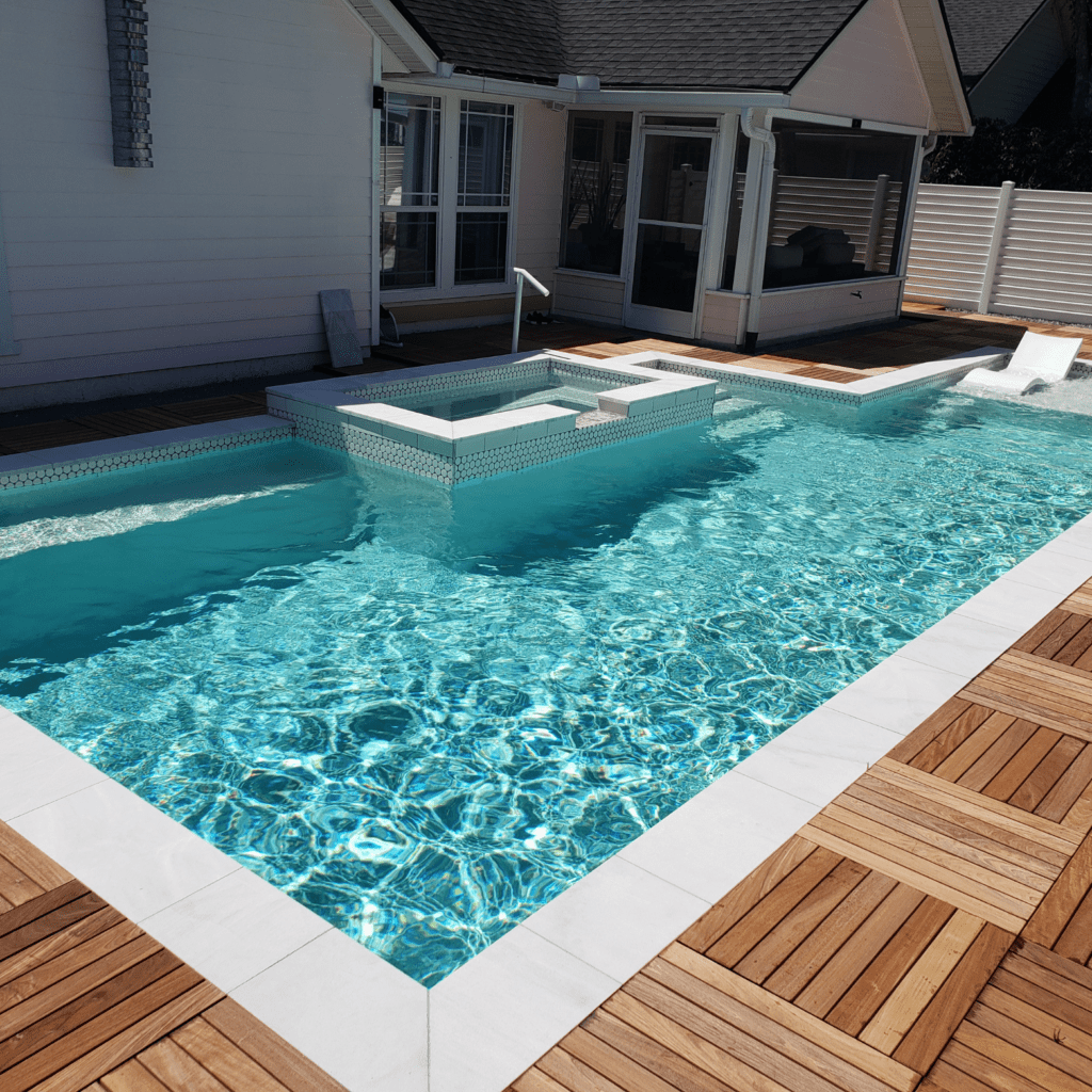 Pool and Spa with Ipe Wood Deck