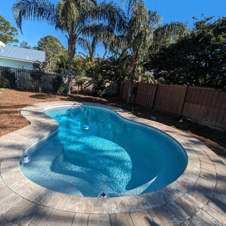 Small Pool with Travertine Coping