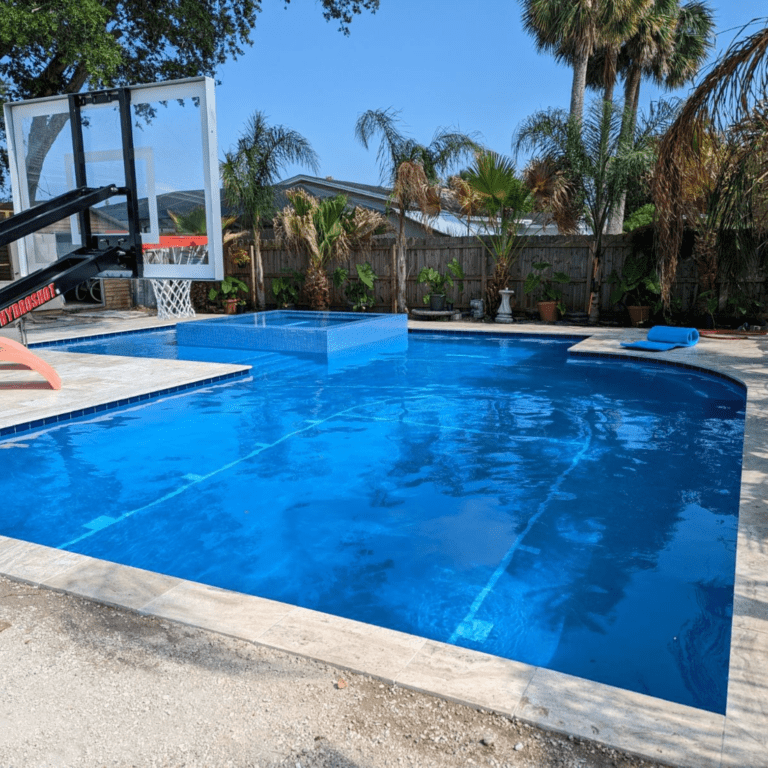 Swimming Pool with Basketball Hoop